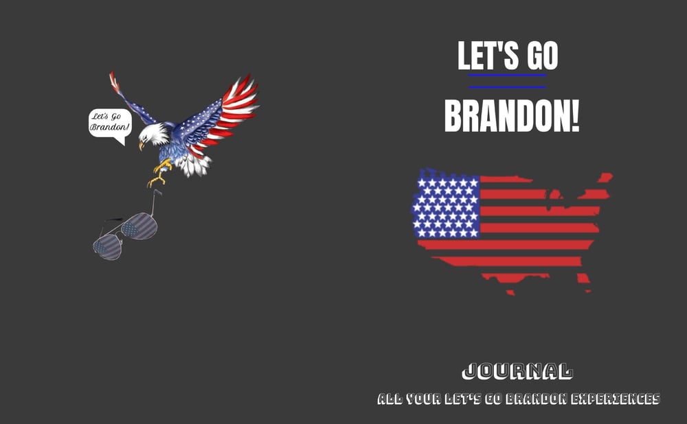 Image of Let's Go Brandon Journal Flag US Edition BLACK