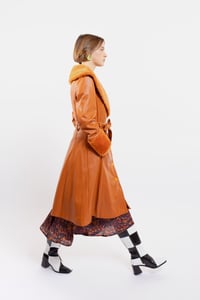 Image 1 of CAPPOTTO CORINNA ECOPELLE ARANCIONE €329 - 50%