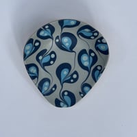 Image 1 of Cobalt Peacock spoon rest