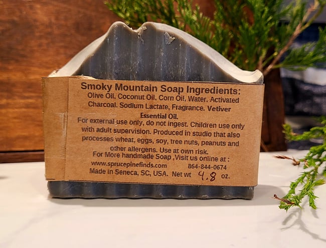 Smoky Mountain Activated Charcoal Bar Soap 