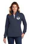 Ladies 1/4-Zip Sweatshirt- Navy