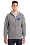 Full-Zip Hooded Sweatshirt- Gray