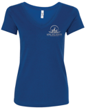 Women's V-neck with Silver logo -5 Colors