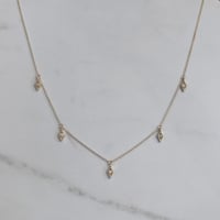 Image 1 of Five Diamond Charm Necklace