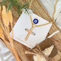  Cross Necklace - Tri-Color 
