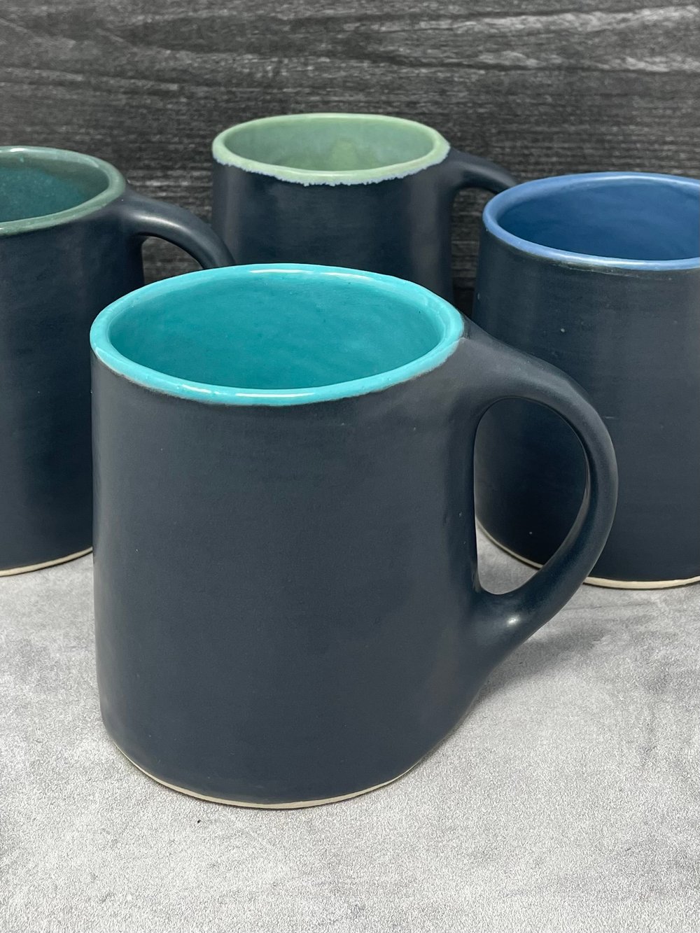 Image of Charcoal and Turquoise Mug