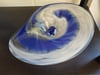 Blue and white swirl plate