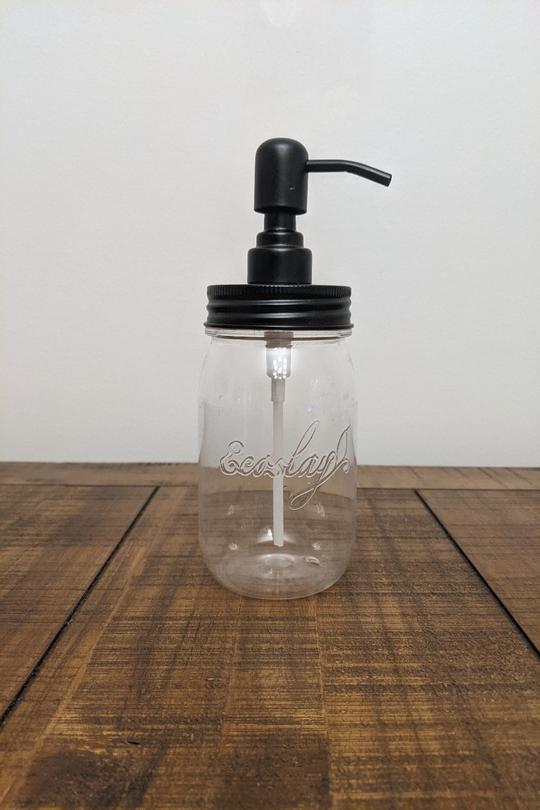 Image of Ecoslay's reusable refillable plastic 'Mason Jar  - Pump Top'