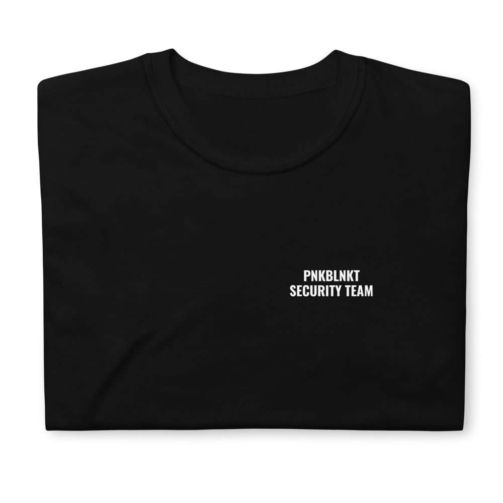 Image of "PNKBLNKT SECURITY TEAM" BLACK T-SHIRT