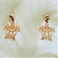 Image 2 of Turtle-Shaped Earrings