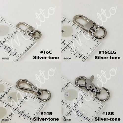 Image of NICKEL Chain Luxury Strap - Large Classy Curb Chain - 7/16" (12mm) Wide - Choose Length & Hook Style