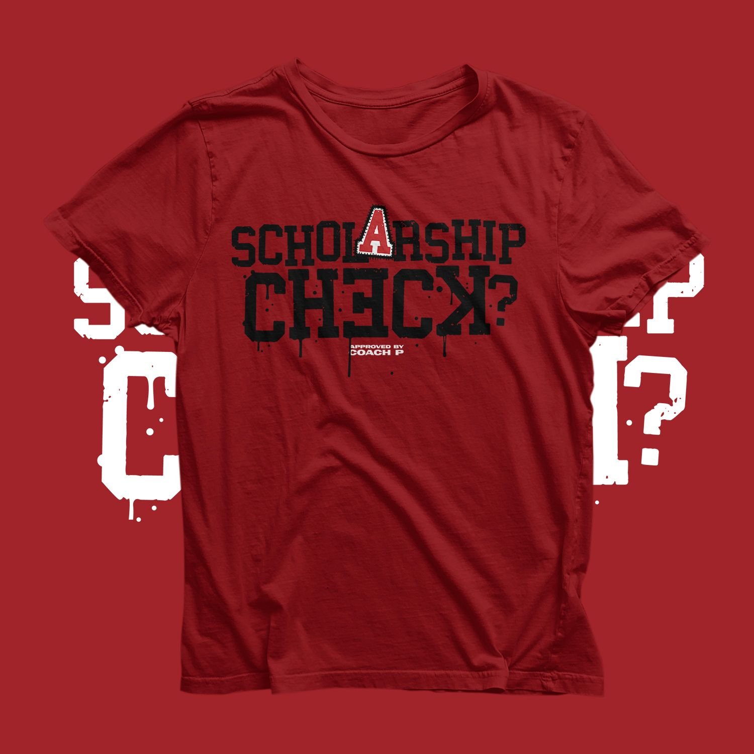 Image of Scholarship Check T-Shirt (Red)