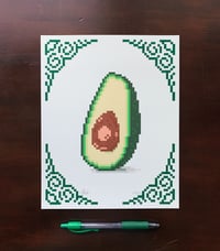 Image 4 of Avocado print (hand-embellished) **LAST ONE**