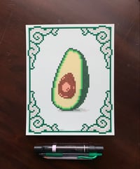 Image 5 of Avocado print (hand-embellished) **LAST ONE**