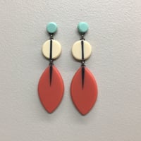 long leaf coral earrings