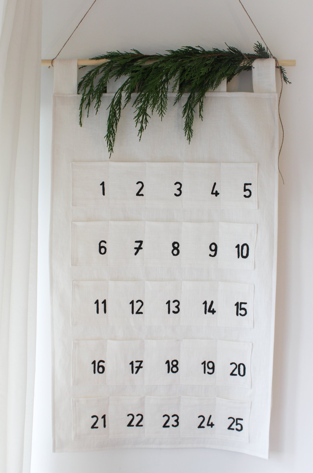 Linen Advent Calendar The Bare Studio