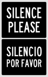 SILENCE PLEASE/SILENCIO POR FAVOR (POSTCARDS/SIGNS)