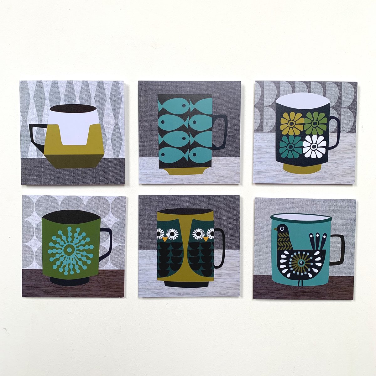 Retro Cups Notecards