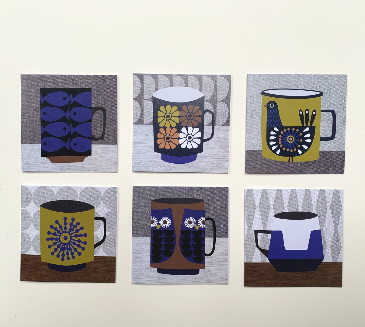 Retro Cups Notecards