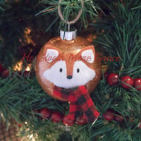 Image 1 of Foxin' Around the Christmas Tree Ornament, (Please read description carefully.)