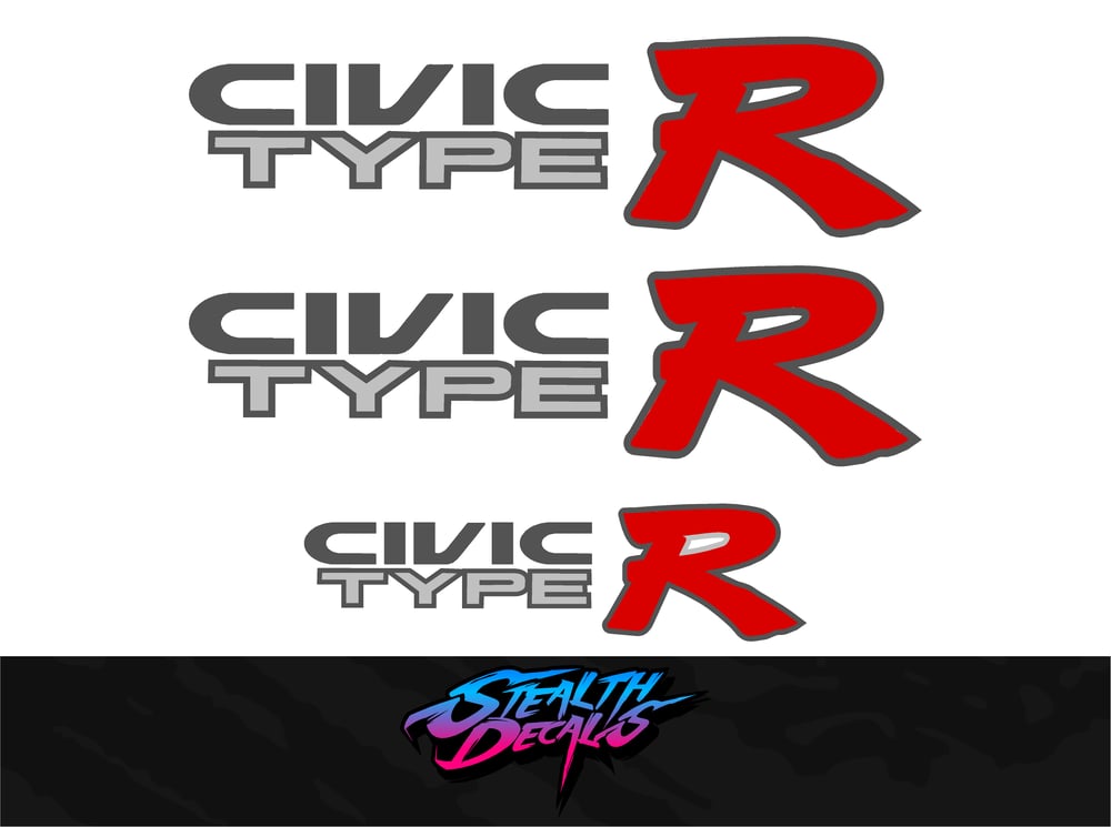 Civic Type R decal sticker set/ kit, EK9 | Stealth Decals