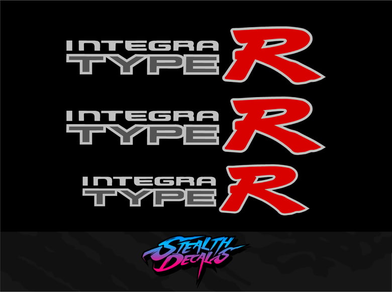 Image of Integra Type R decal sticker set/ kit