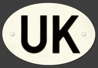 Image 1 of Magnetic Clean UK badge Black or White 180x120mm