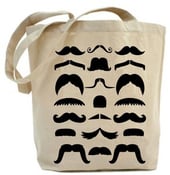 Image of Retro Moustache Tote Bag.