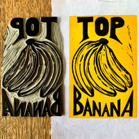 Image 2 of Fruity Series: Banana, Apple, Lemons (Linocut Prints)
