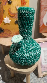 Image 4 of Green Crochet Bong Buddy Plush