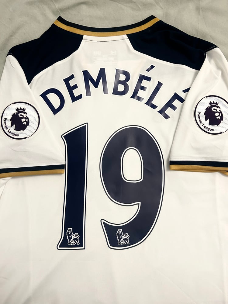 Image of Tottenham Hotspur “DEMBÉLÉ 19” 2016/17 Home Shirt + PL patches (L)