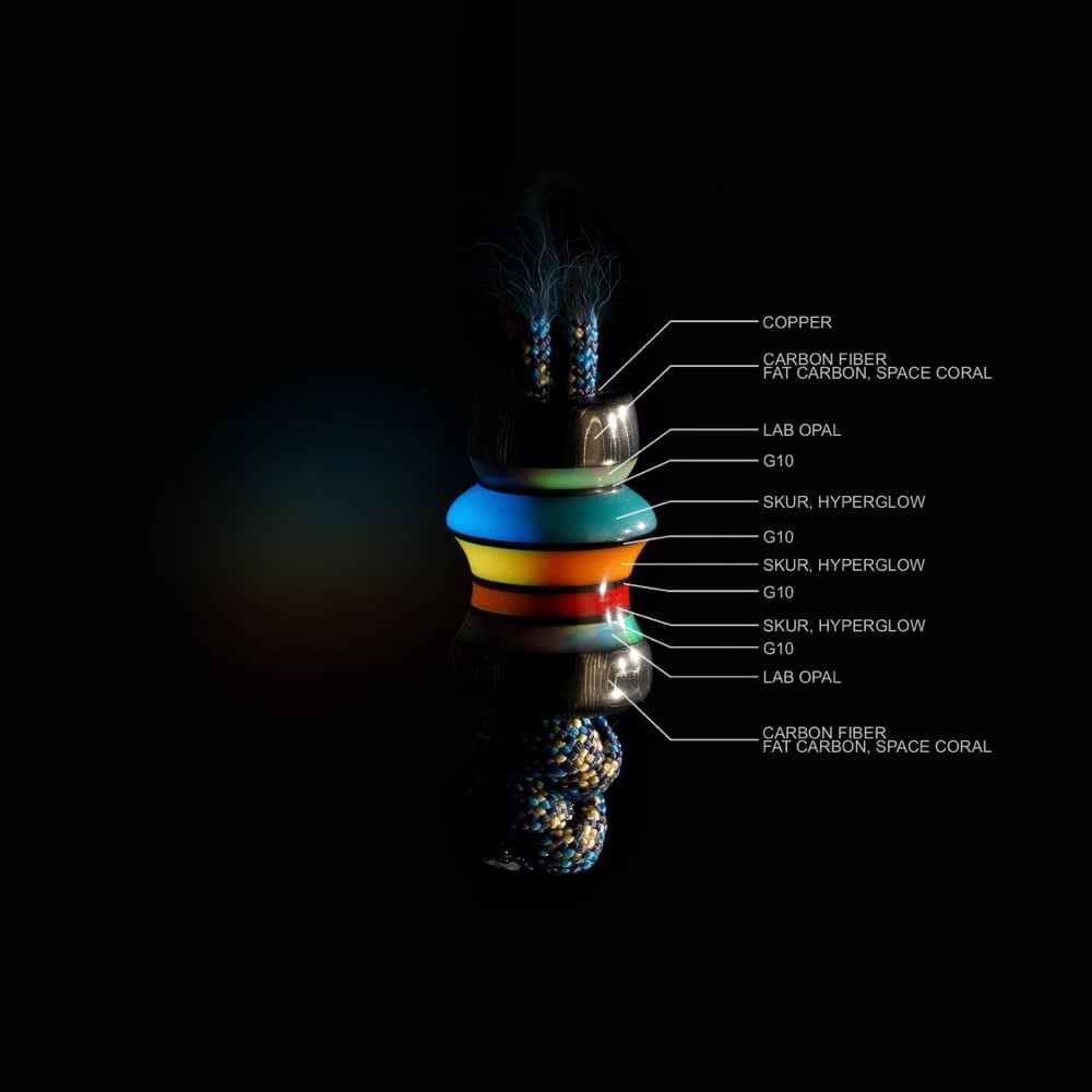 Polystalgia EDC lanyard beads (GLOW)
