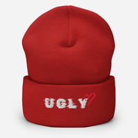 Image 4 of Ugly Heart Cuffed Beanie