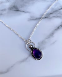 Image 4 of Handmade Sterling Silver Amethyst Pendant With Concho
