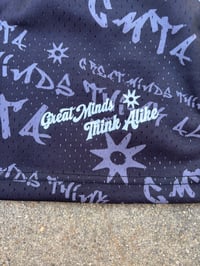 Image 2 of “Great Minds Think Alike” Mesh Short Black Design