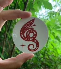 Red Snake Sticker