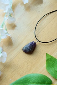 Image 1 of Raw Amethyst Silver Pendant