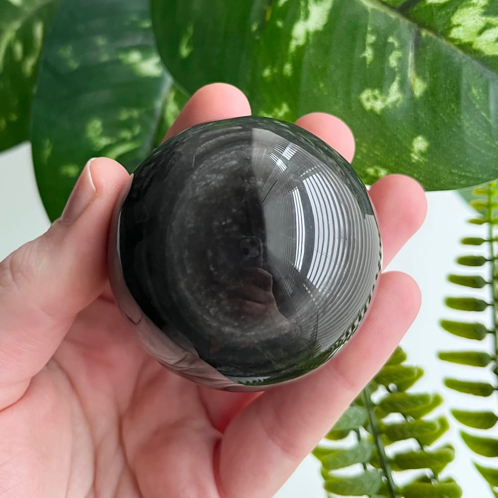 Silver Sheen Obsidian Sphere C