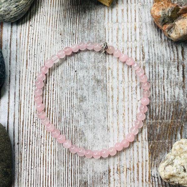 Image of “Healing my Heart” Rose Quartz 4mm Bracelet