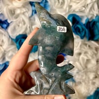 Image 2 of Moss Agate Dolphin (30A)