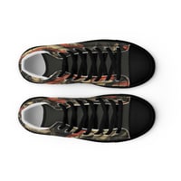 Image 7 of Dark Cottagecore Goth Inspired Vibrant Mushroom Men’s high top canvas shoes