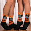 Orange and Colorful Logo Socks