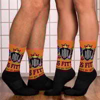 Orange and Colorful Logo Socks