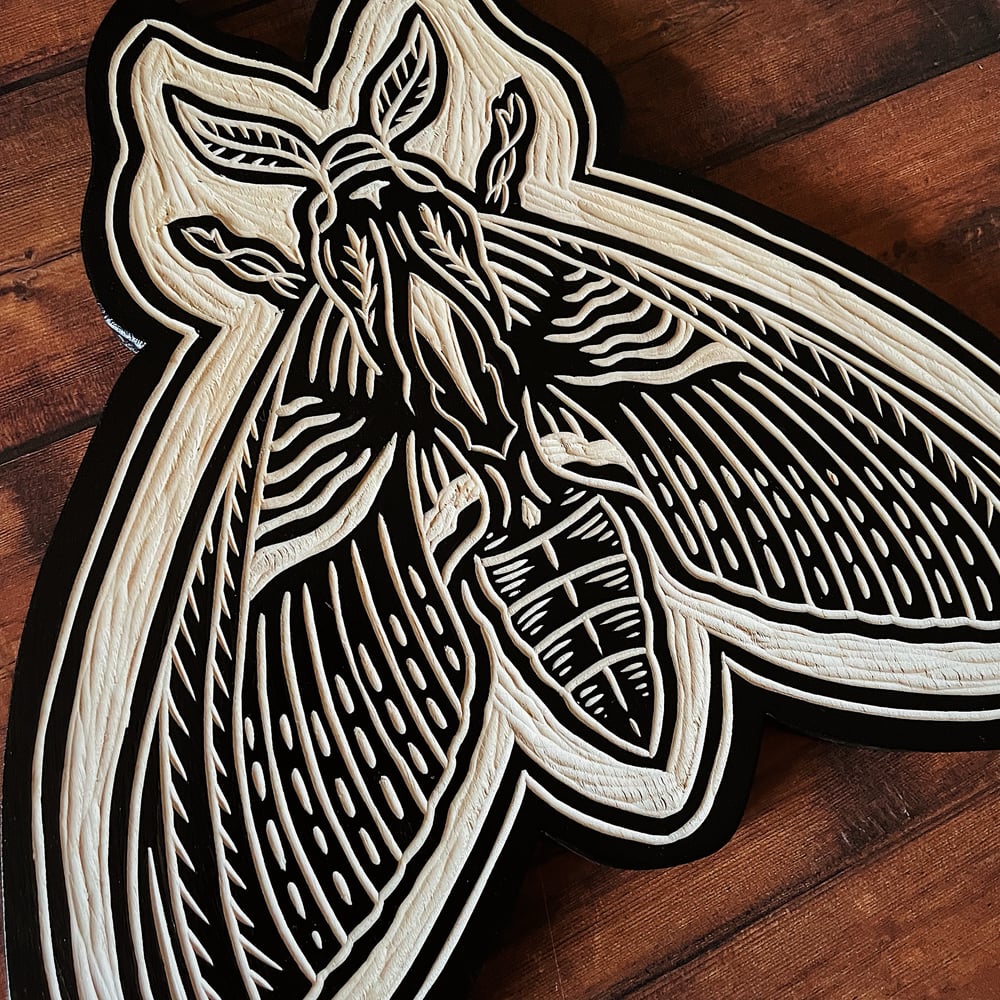 Image of Hawk Moth Woodcut 
