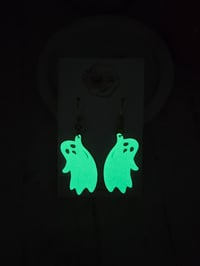 Image 2 of Glow-in-the-Dark Ghost Earrings