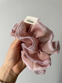 Image 1 of Double Ruffle Pink Scrunchie