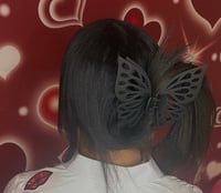Image 2 of Large Black Butterfly Claw Clip