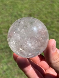 Image 3 of Clear Quartz Sphere With Rainbows #2923