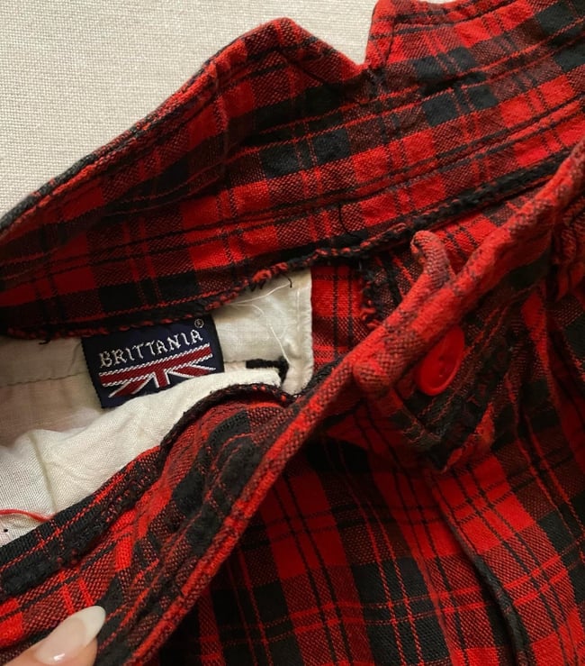 late 70s/ early 80s original punk plaid trousers 