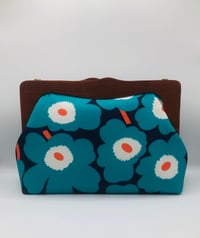 Image 1 of Blue Bold Floral Clutch